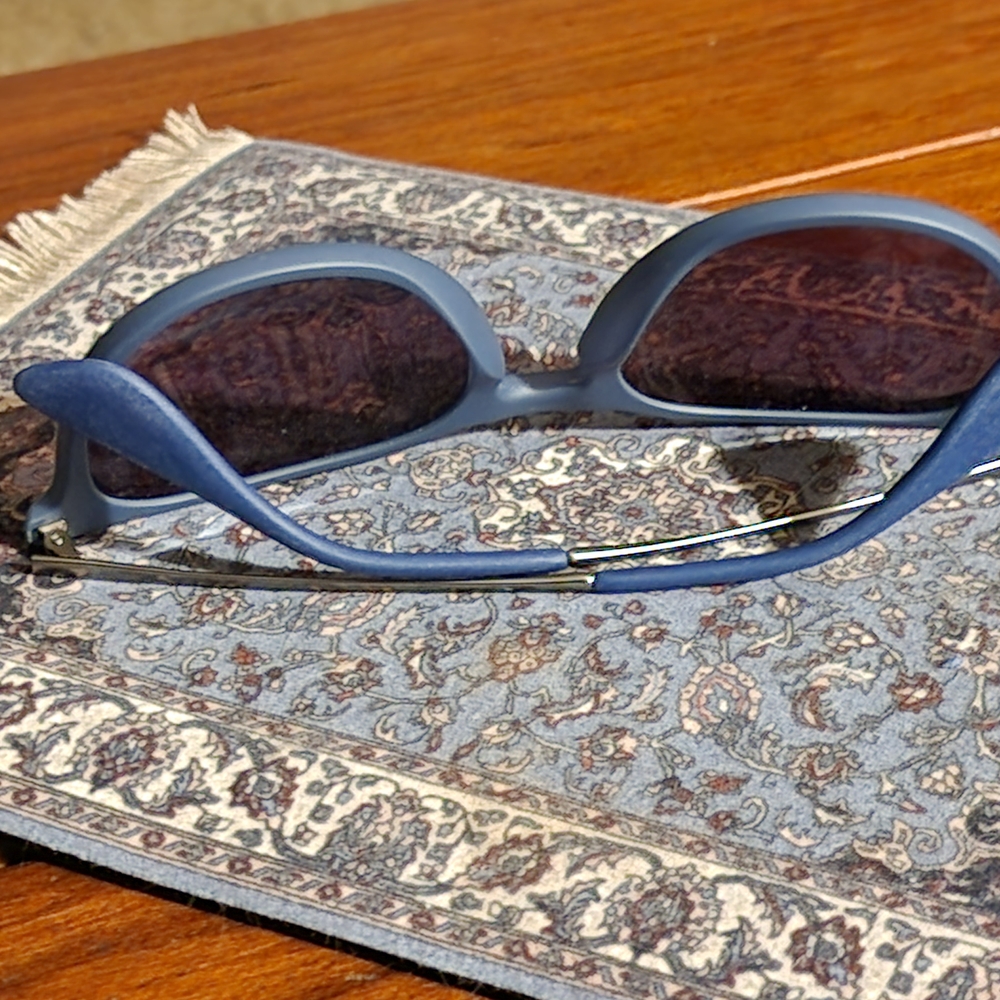 Like NEW: Ray-Ban | Erika | Women's CUSTOM Sunglasses | Blue Frames | Polarized - Picture 9 of 12